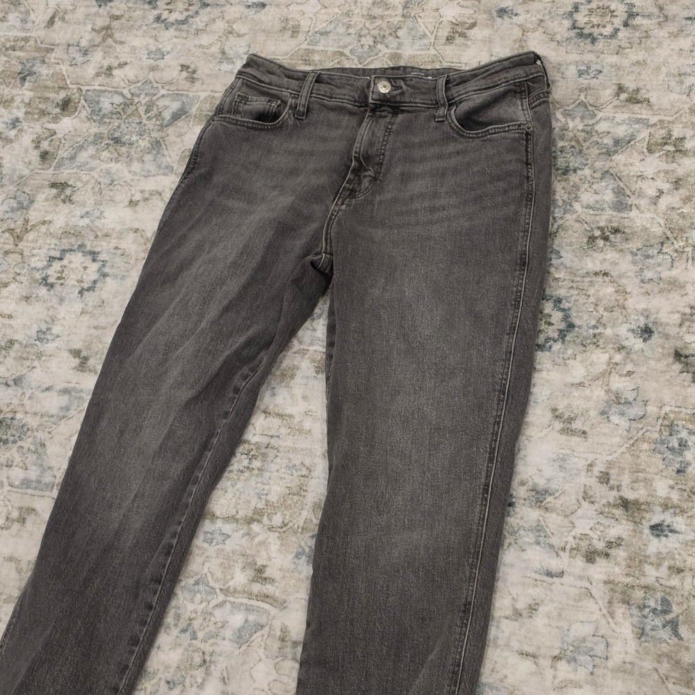 Old Navy Vintage Slim High Rise Gray Raw Hem Jeans Size 6